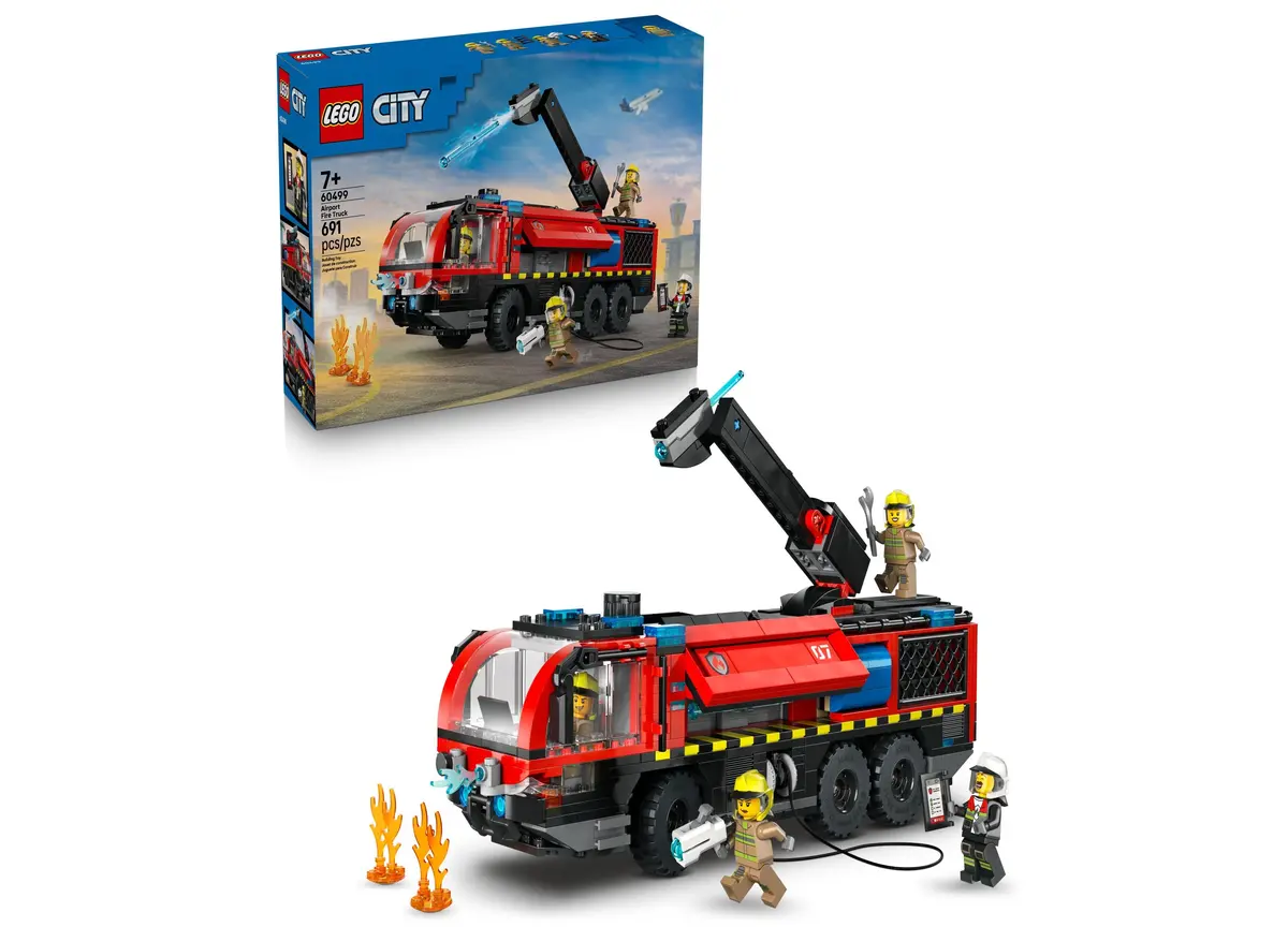 Lego City Airport Fire Truck Building Kit 60499, 691 Pieces 1