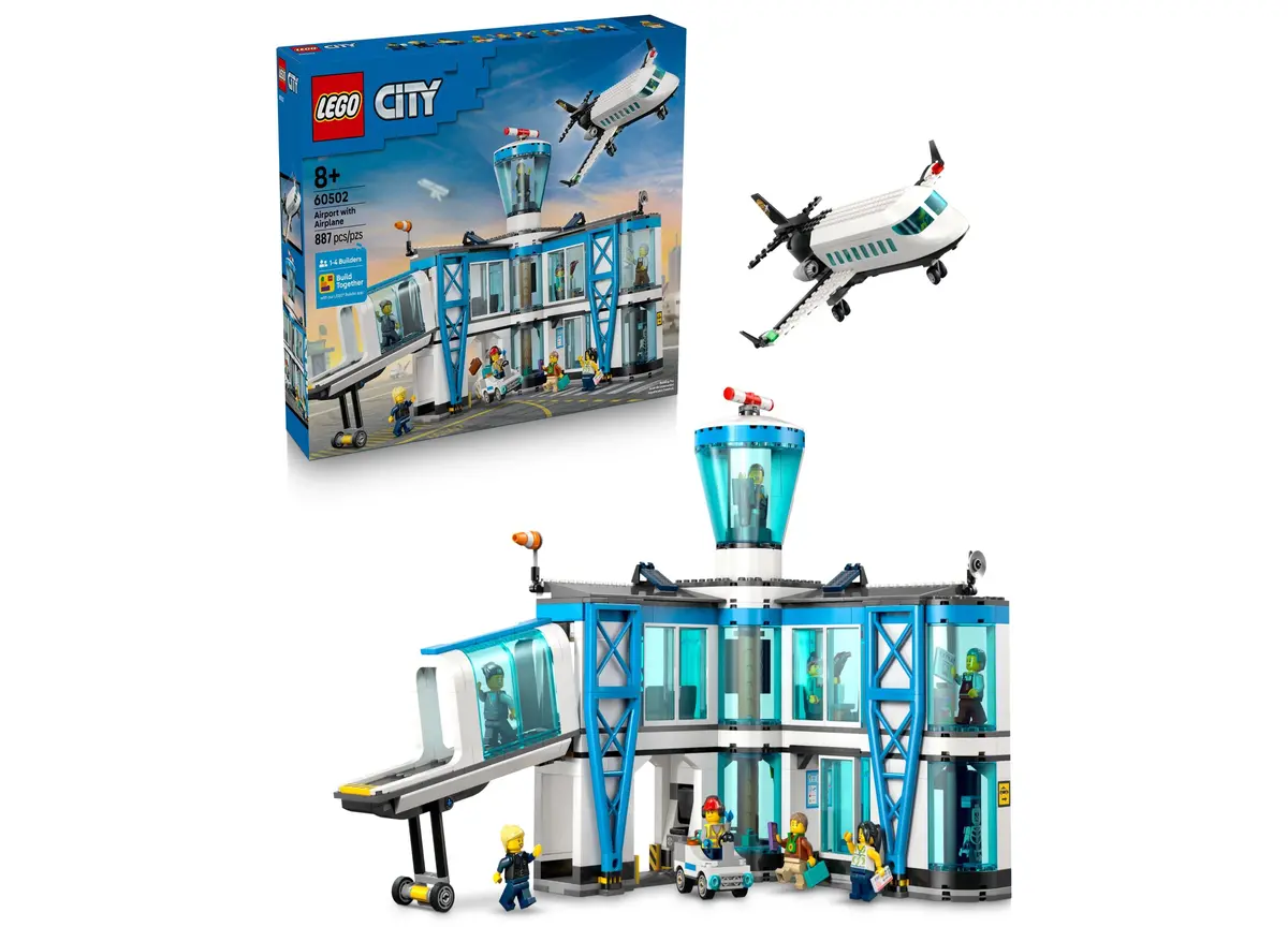 Lego City Airport Adventure Set With Airplane 60502, 887 Pieces 1