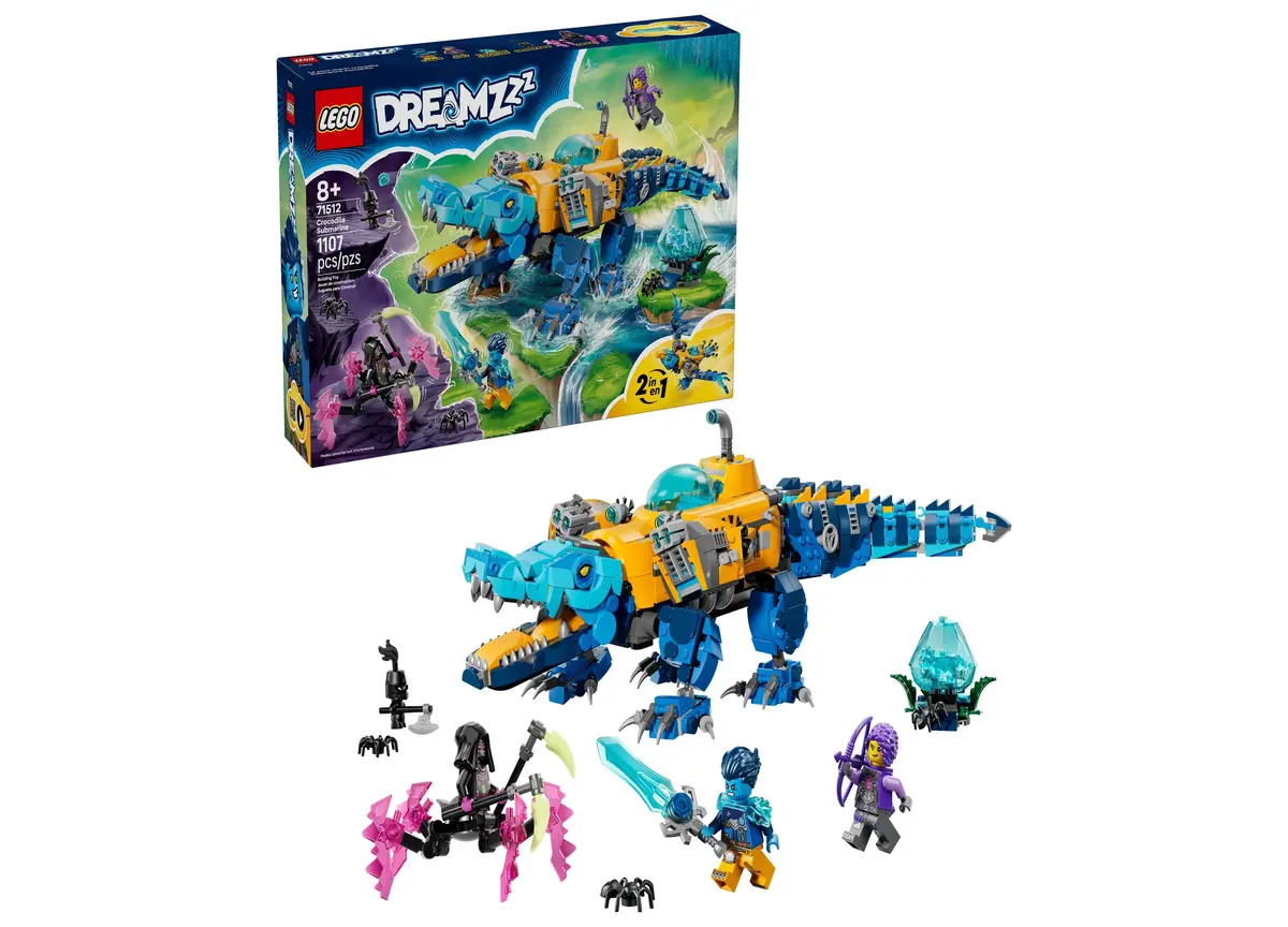 Lego® Dreamzzz Crocodile & Eagle Submarine Adventure Playset 71512 - 1107 Pieces 1