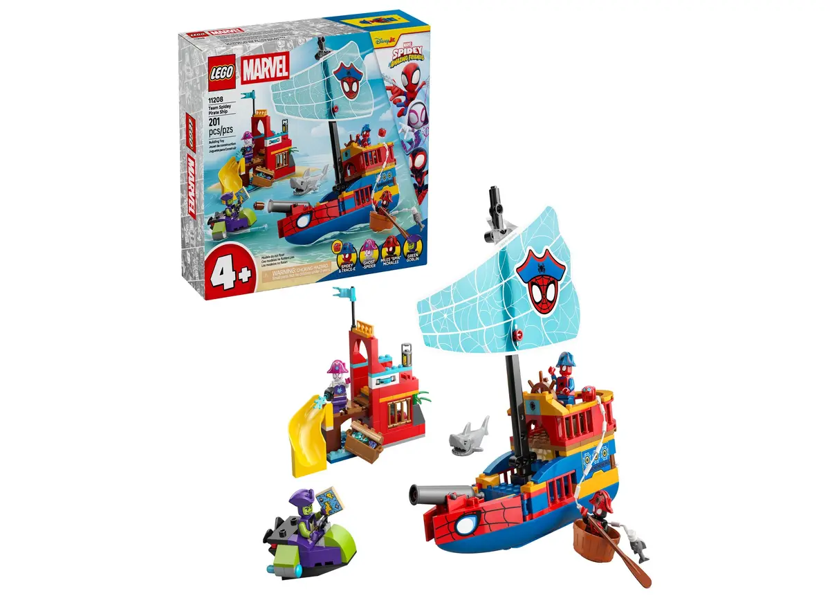 Lego Marvel Spidey Pirate Ship Adventure Building Kit 11208, 201 Pieces 1