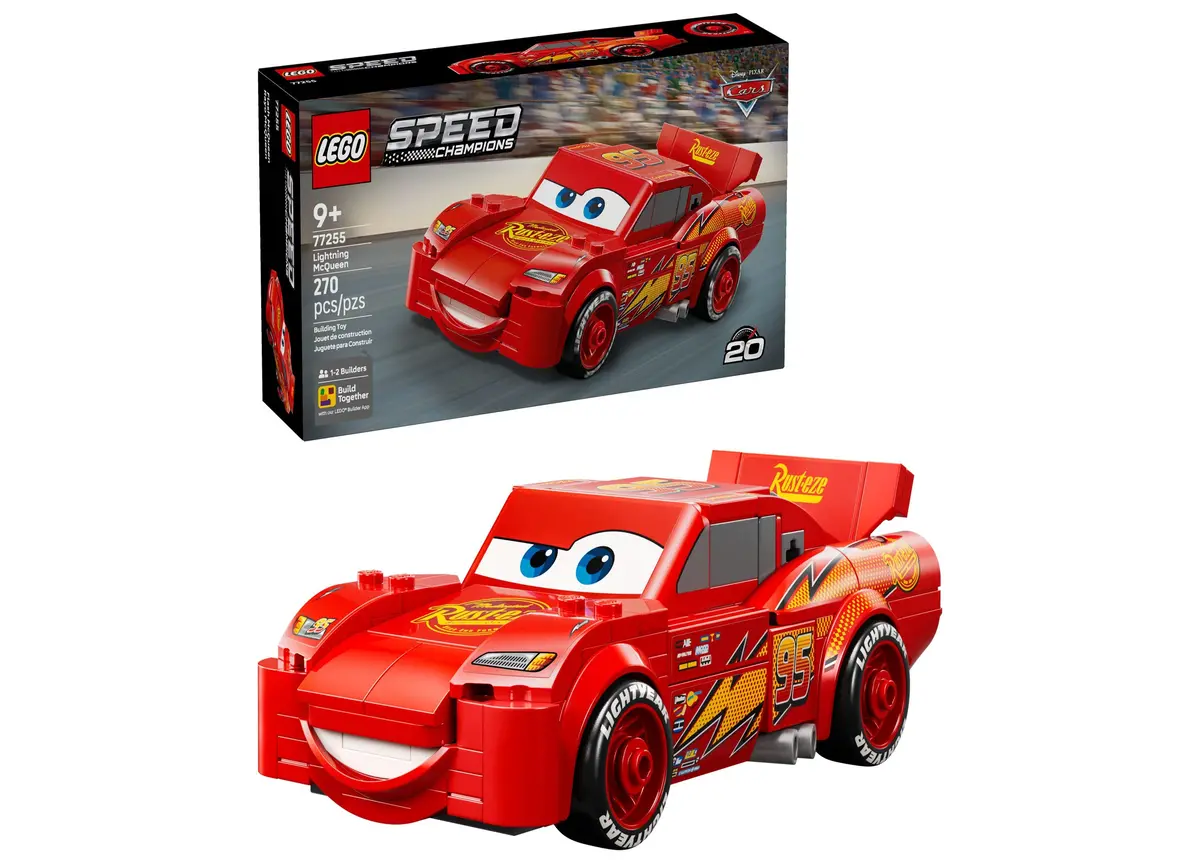Lego Speed Champions Lightning Mcqueen 270-Piece Disney Pixar Car Model Kit 1