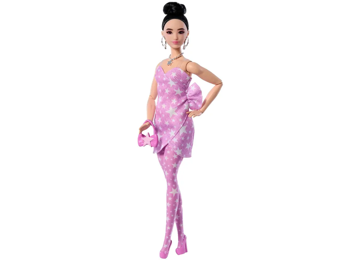 Barbie Deluxe Style Fashion Doll - Denim Star-Print Dress 1