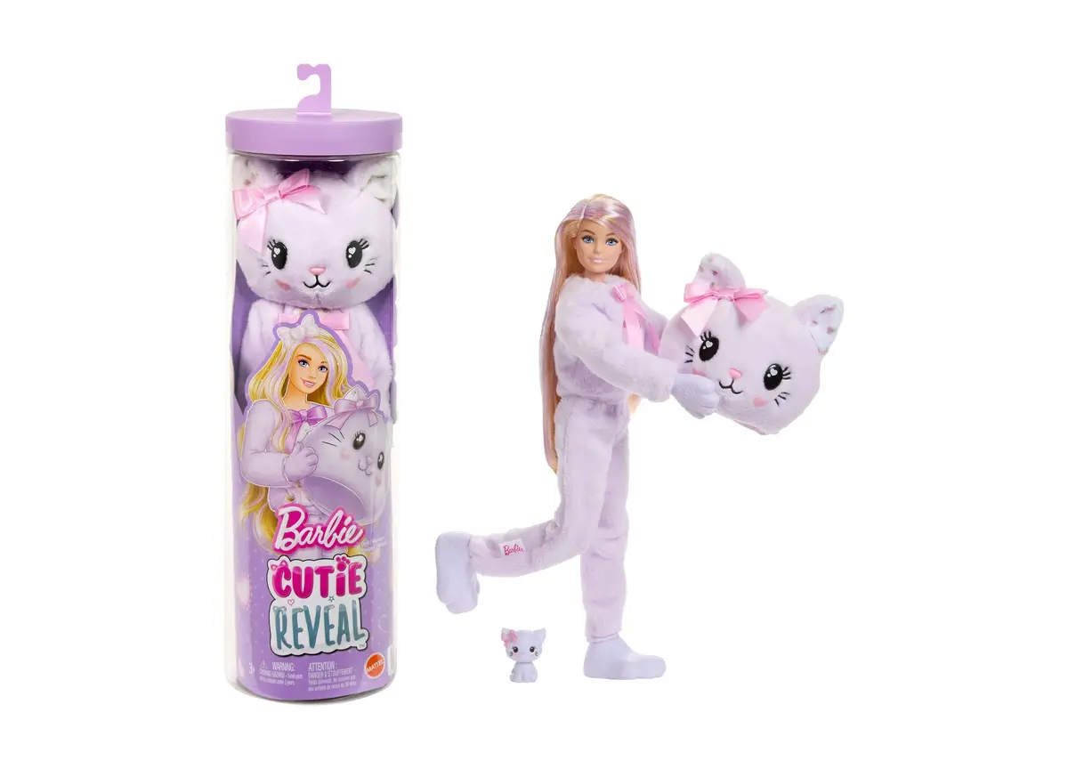 Barbie Cutie Reveal Cuddly Series Kitten Doll With Accessories 1