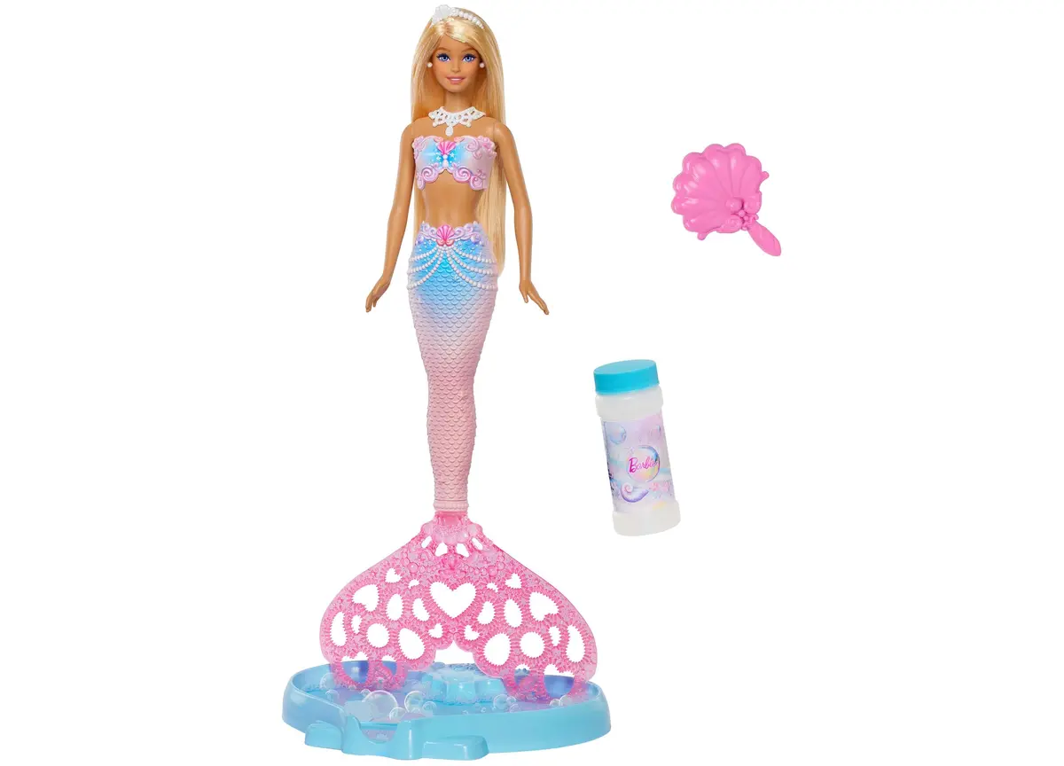 Barbie Bubble Sparkle Mermaid Doll With Bubble-Making Feature 1