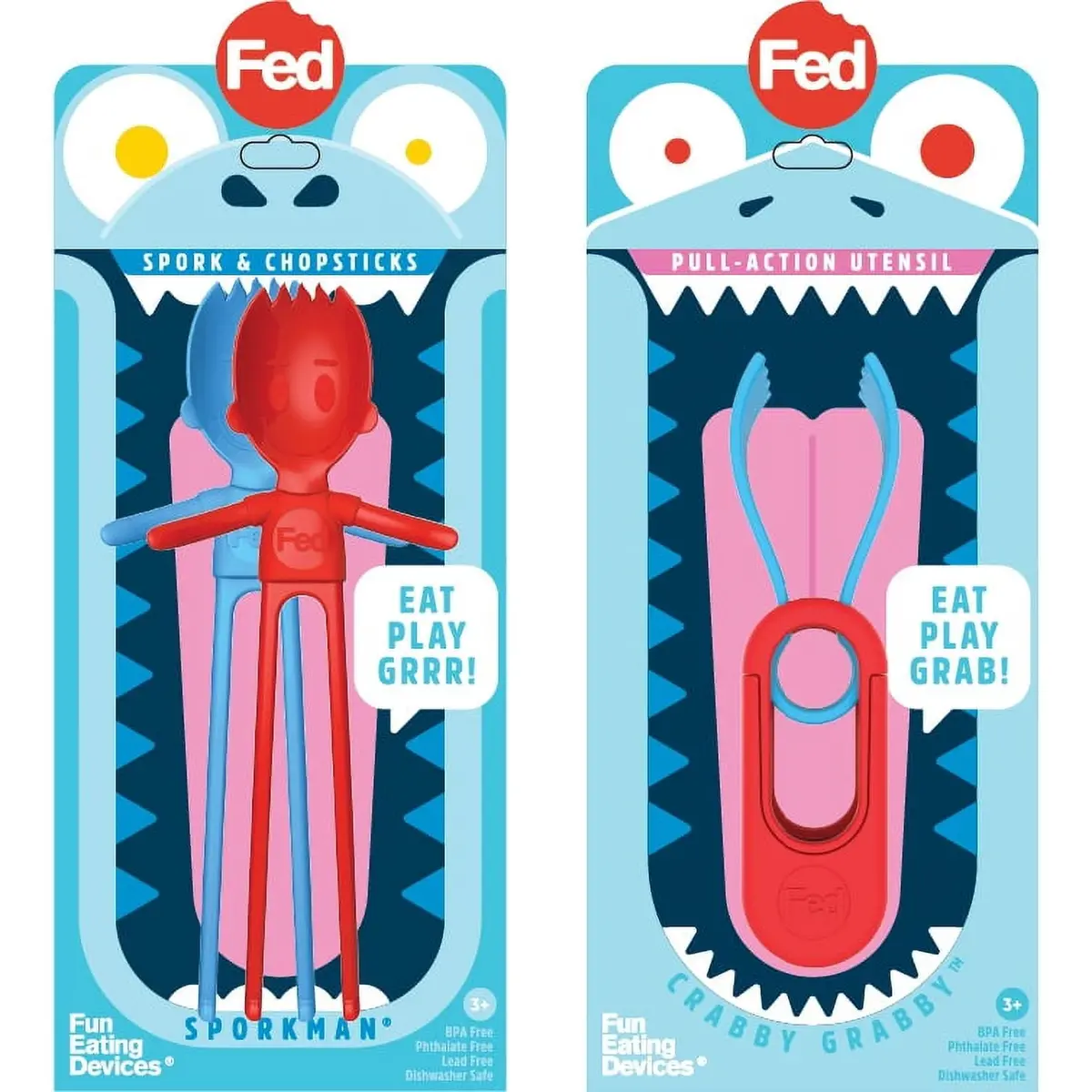 Sporkman & Crabby Grabby Fun Mealtime Playset - Vibrant Colors 1