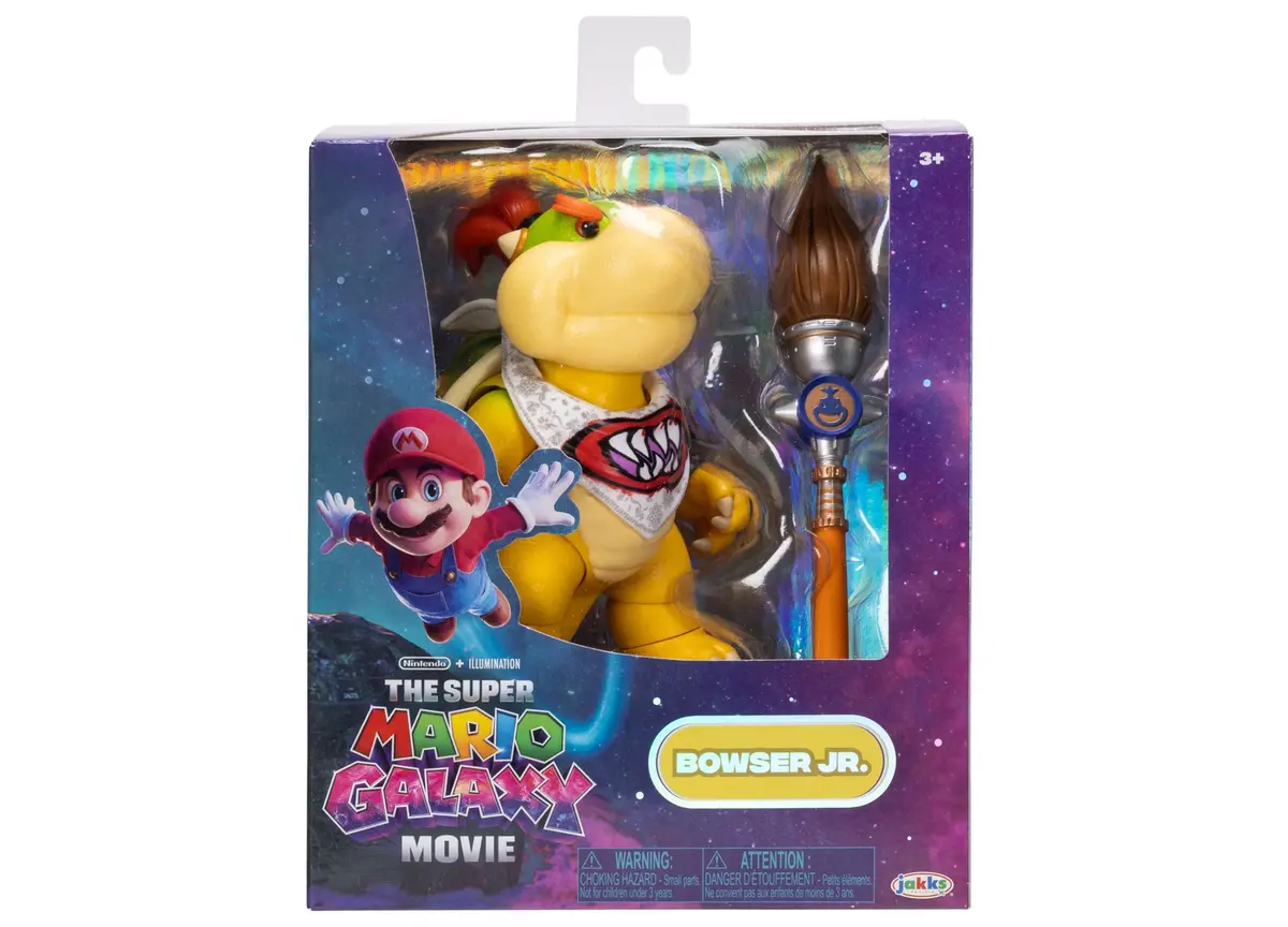Jakks Pacific Super Mario Galaxy Movie Bowser Jr. 5-Inch Action Figure Set 1