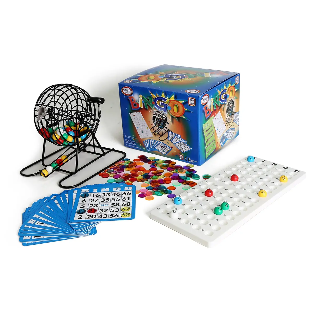 Popular Playthings Classic Metal Cage Bingo Game Set 1