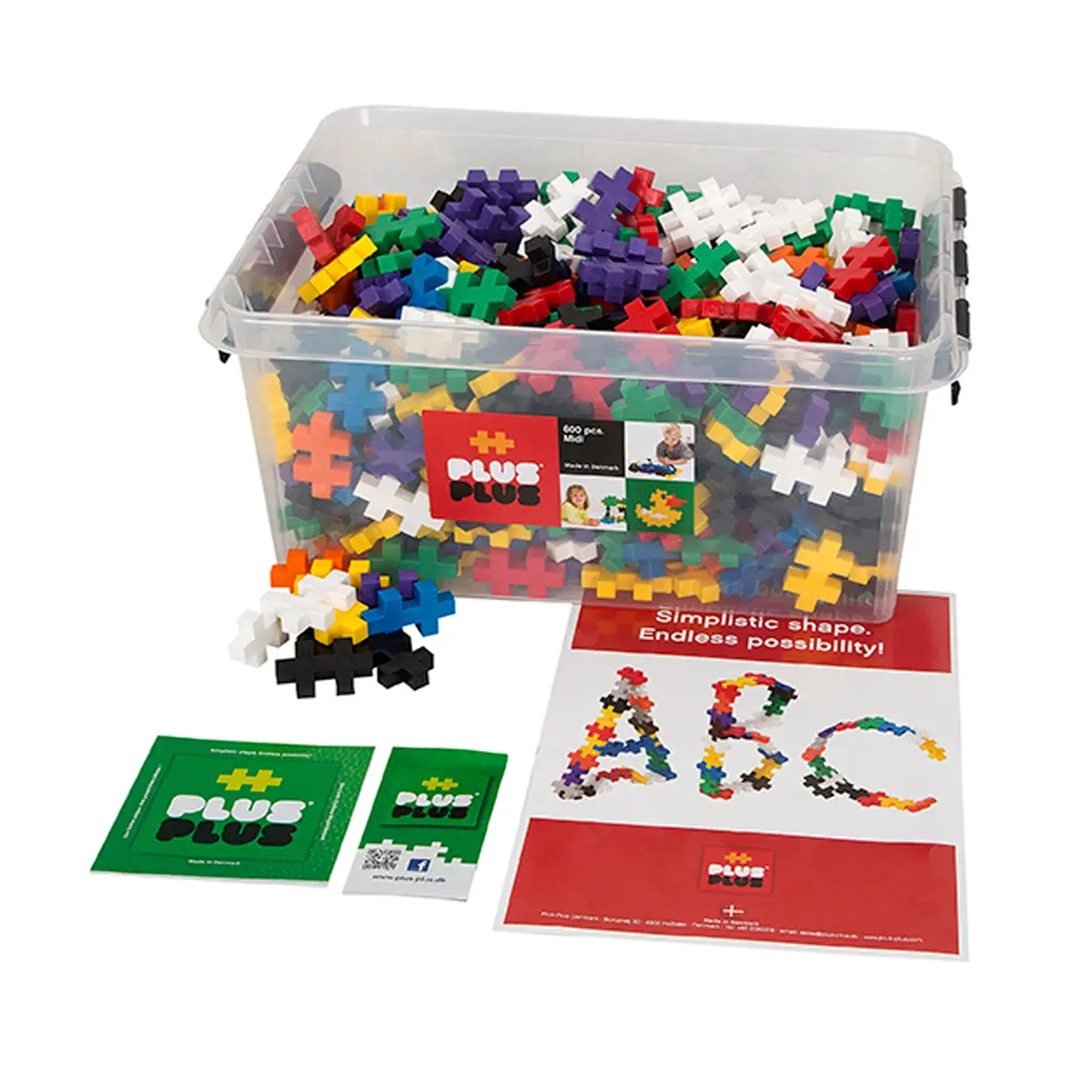 Plus-Plus Big Size Construction Set - 600 Pieces In Vibrant Colors 1