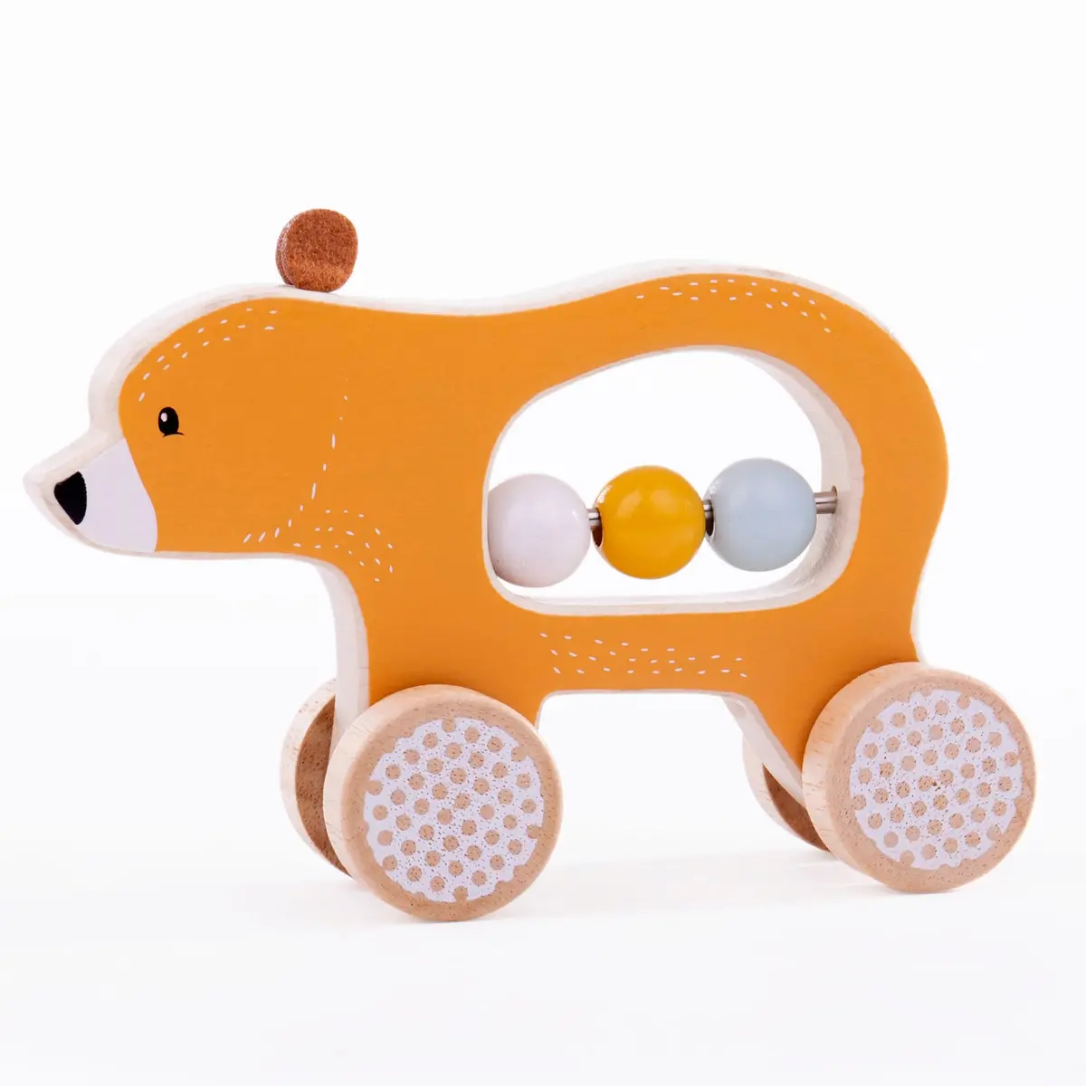 Bigjigs Toys Push Along Bear ‚Äì Safe And Engaging Wooden Toy For Infants 1
