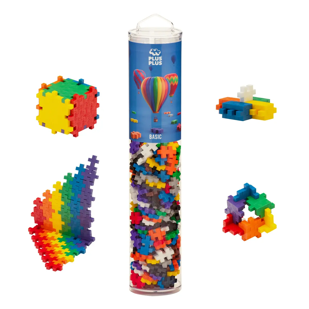 Plus-Plus Basic 240-Piece Construction Building Set - Colorful Interlocking Mini Puzzle Blocks 1