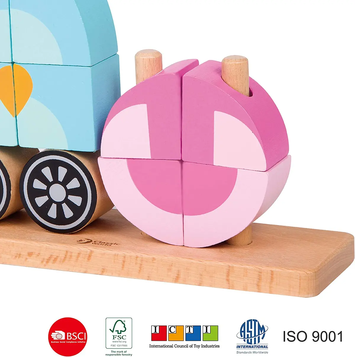 Classic World Owl 14-Piece Wooden Block Set - Eco-Friendly Toy 1