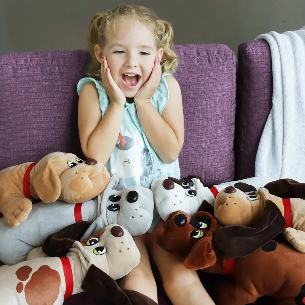 Pound Puppies Classic 17 Inch Plush Toy - Red With Black Spots 1