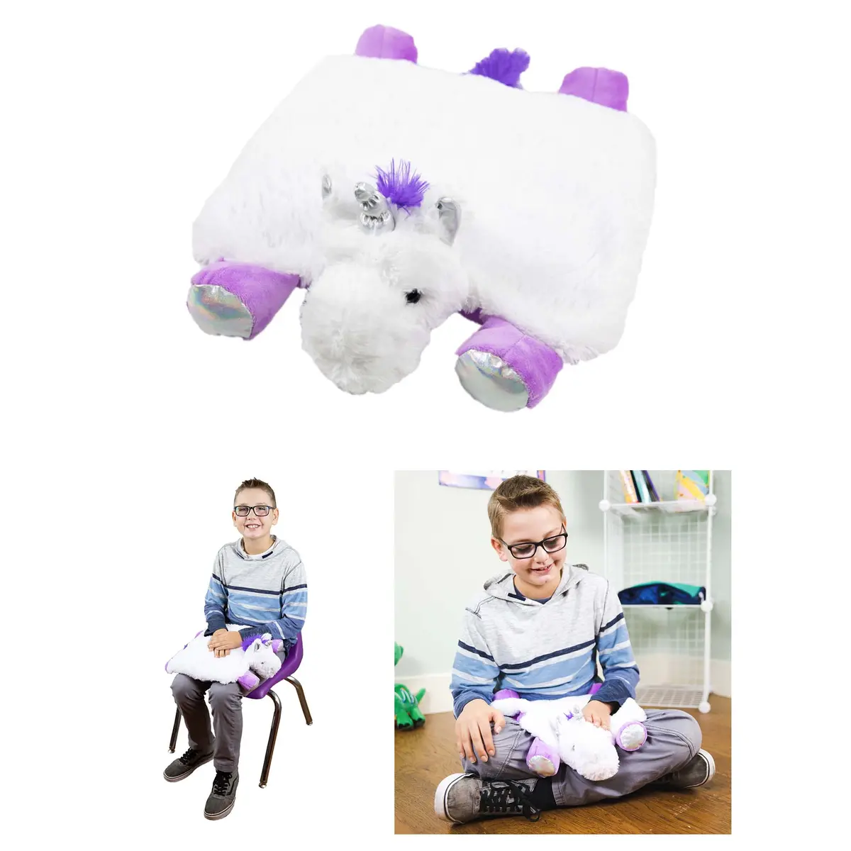 Bouncyband Unicorn Sensory Plush Weighted Lap Pad ‚Äì Comforting And Washable 1
