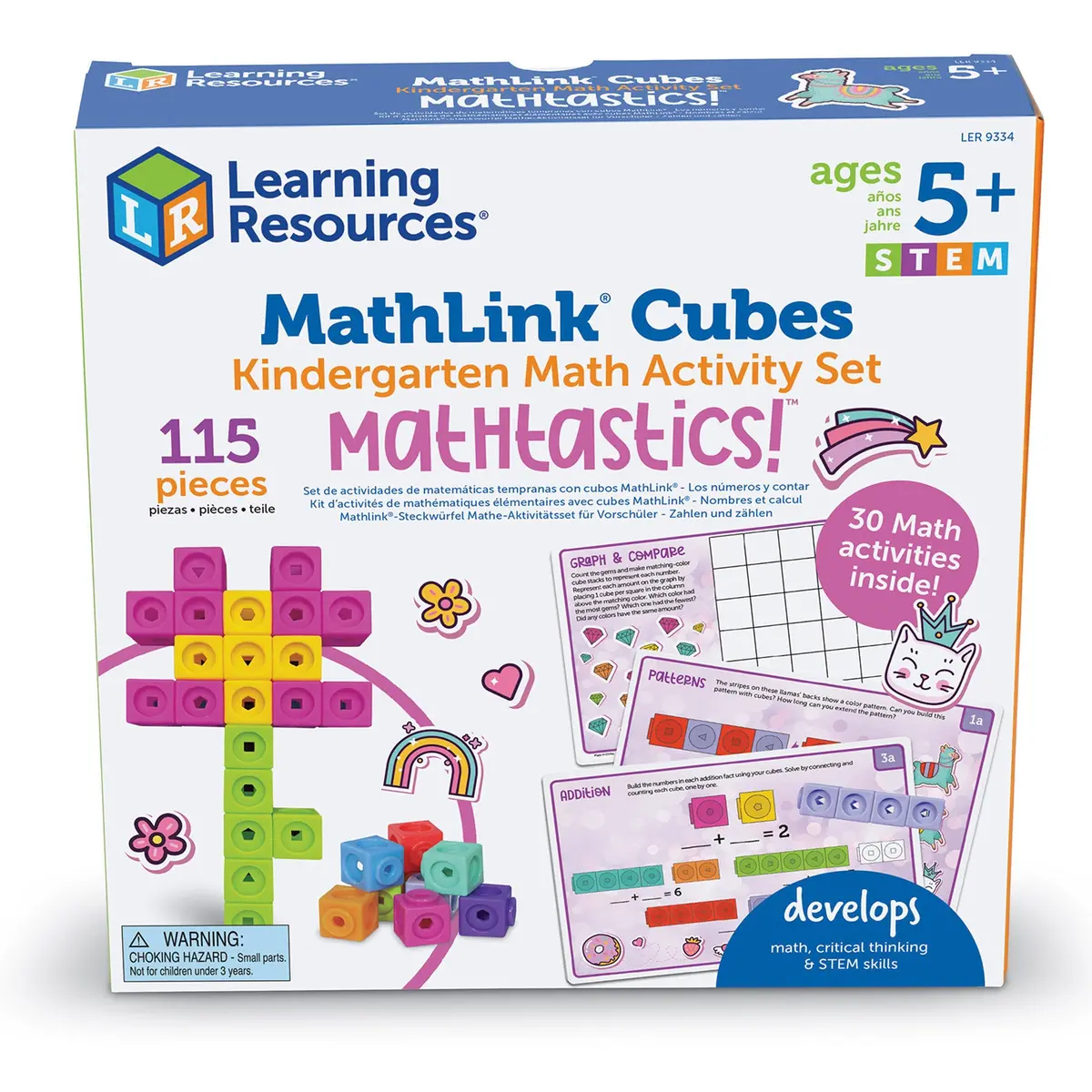 Learning Resources Mathlink Cubes - Kindergarten Math Activity Set - Mathatics! 1