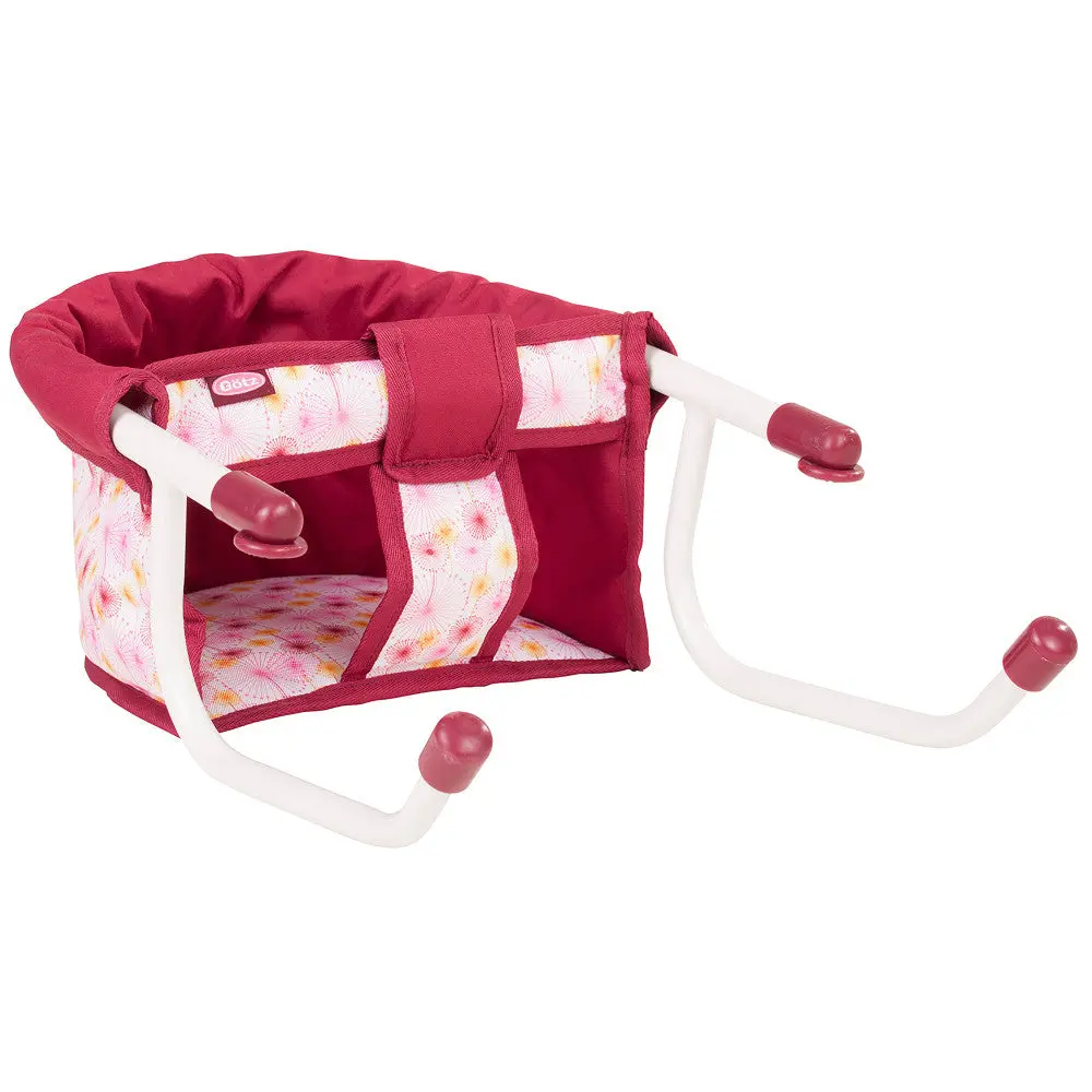 Gotz Portable Hook-On Baby Doll Table Seat, Pink Floral Design, Fits Up To 19" Dolls 1