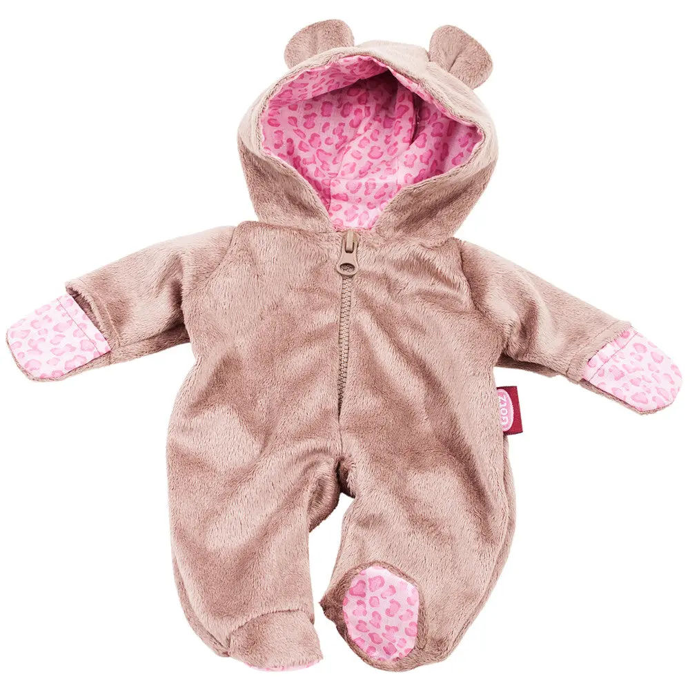 Gotz Teddy Bear Costume Pajama Sleeper For Dolls, 12"-13", With Padded Feet 1