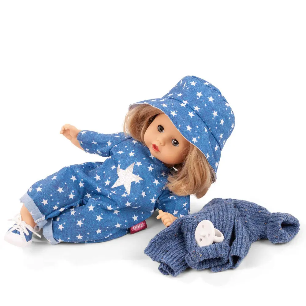 Gotz Muffin 13" Baby Doll - My Star With Blue Bucket Hat & Cardigan 1