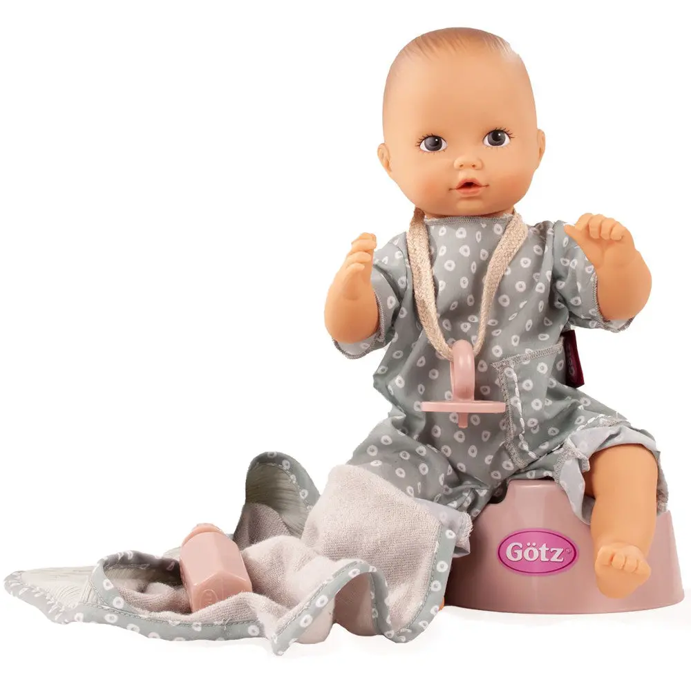 Gotz Aquini 13 In - Drink & Wet Bath Baby Doll With Pacifier 1