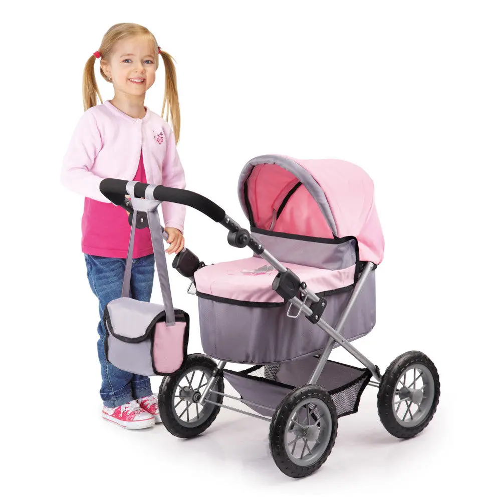 Bayer Design Trendy Doll Pram Stroller, Adjustable And Foldable 1