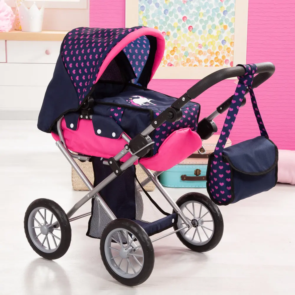 Bayer Design Baby Doll City Star Pram, Convertible Jogger, Polka Dots 1