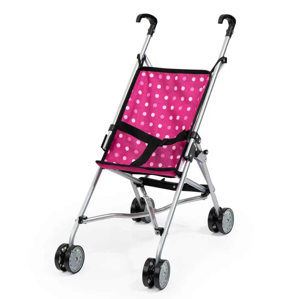 Bayer Design Doll Umbrella Stroller, Hot Pink & White Polka Dots, Age 3+ 1
