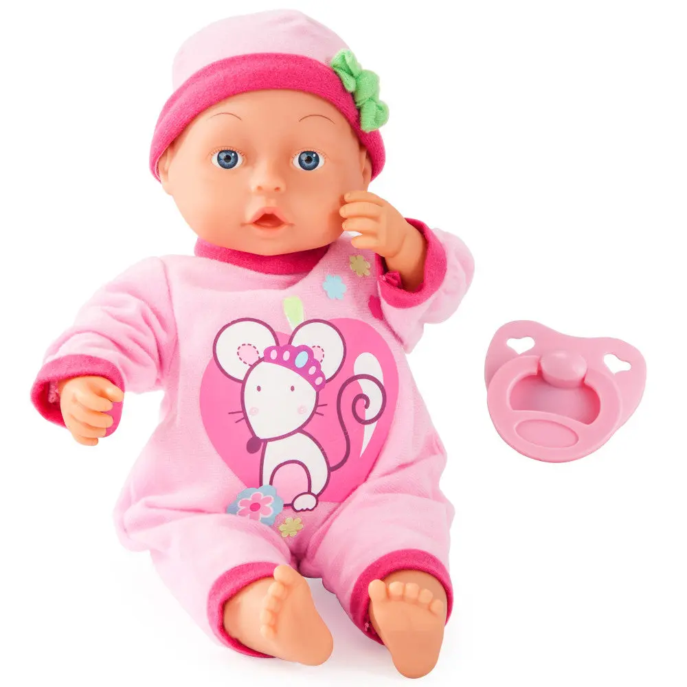 Bayer Design 13-Inch First Words Baby Doll - Pink Mouse Outfit 1