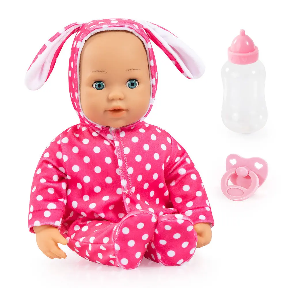 Bayer Design 15 Inch - Anna First Words Baby Doll With Bunny Onesie 1