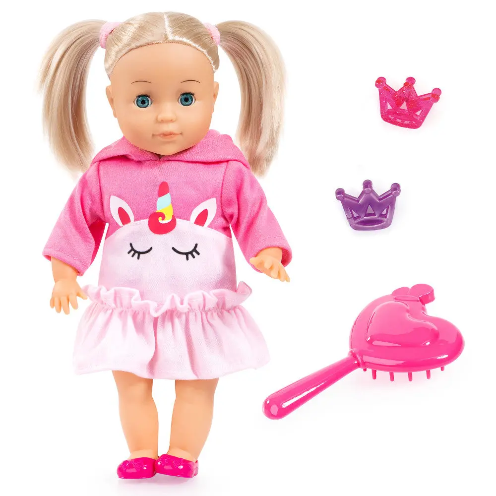 Bayer Design 13-Inch Charlene Little Lover Doll With Unicorn Top 1