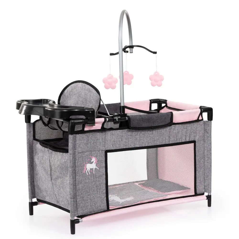 Bayer Design Fairy-Themed Multi-Bed Doll Playset - Grey & Pink 1