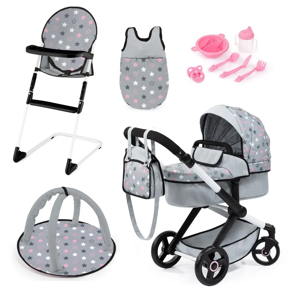Bayer Design Xeo Dolls Pram And Accessories Set - Playtime Magic 1