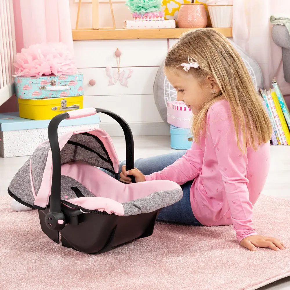 Bayer Design Deluxe Baby Doll Car Seat With Protective Canopy 1