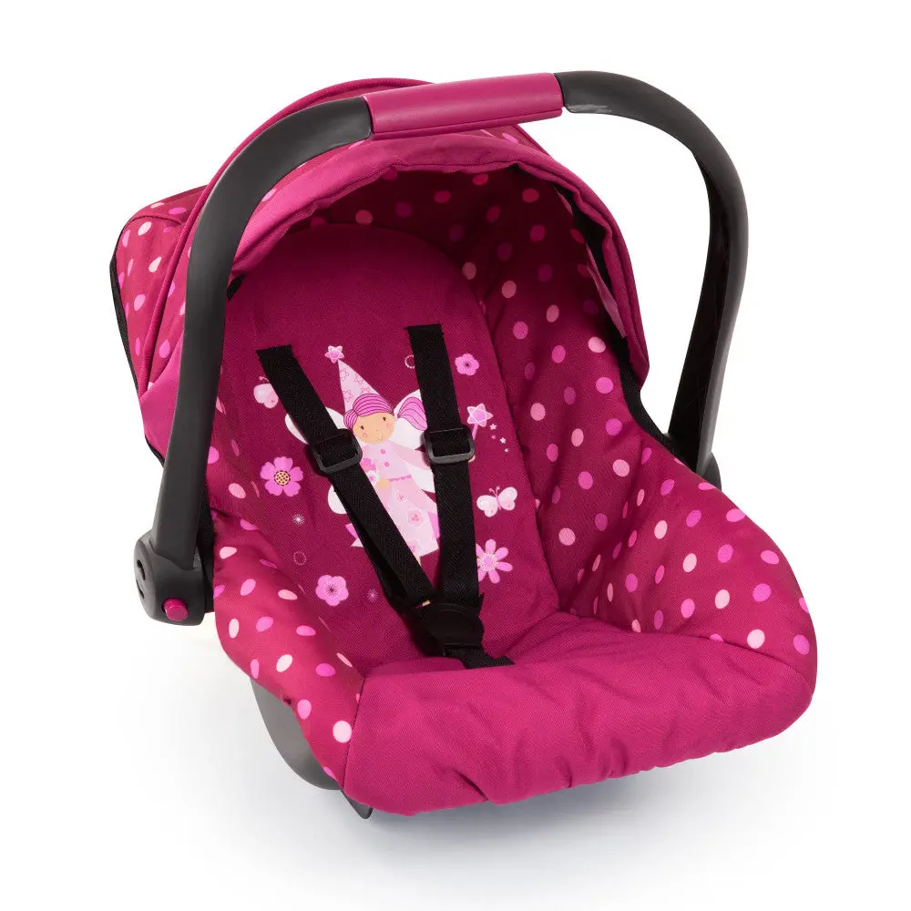 Bayer Design Deluxe Polka Dot Baby Doll Car Seat With Canopy 1