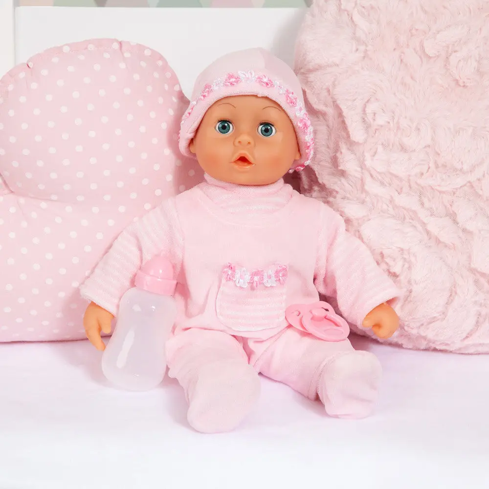 Bayer Design 15" Interactive First Words Baby Doll - Soft Pink 1