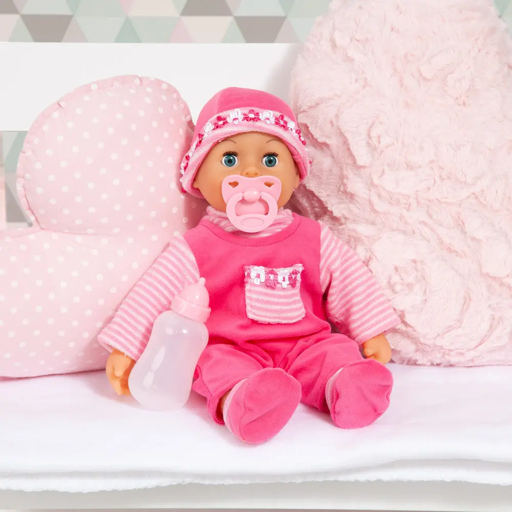 First Words 15-Inch Interactive Baby Doll In Pink - Includes Accessories 1