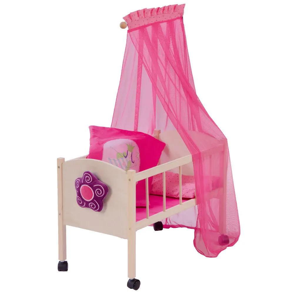Roba Happy Fee Doll Canopy Bed - Pink 1
