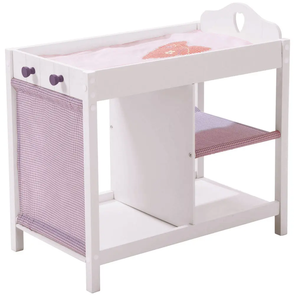 Roba Fienchen Doll Bed With Storage - Multifunctional, White, Purple & Pink 1