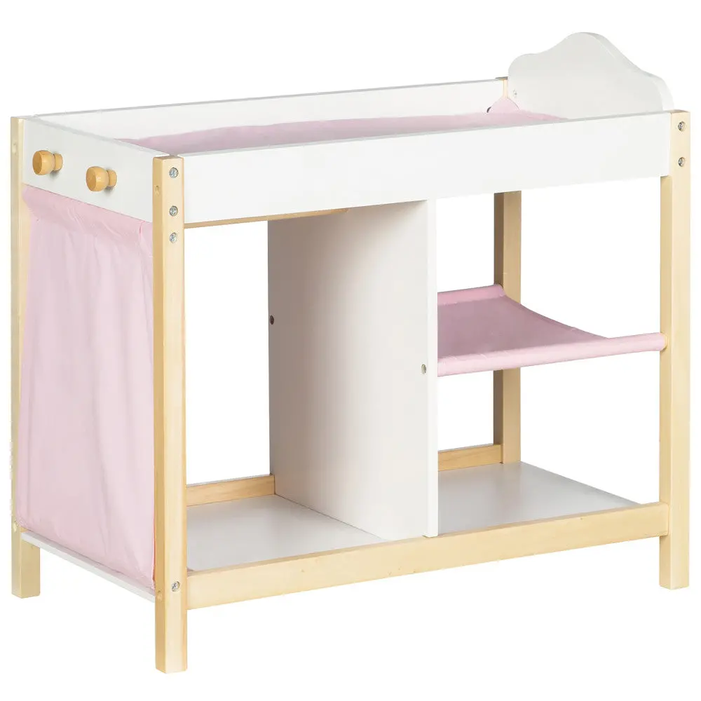 Roba Scarlett Doll Bed With Storage - White & Pink 1