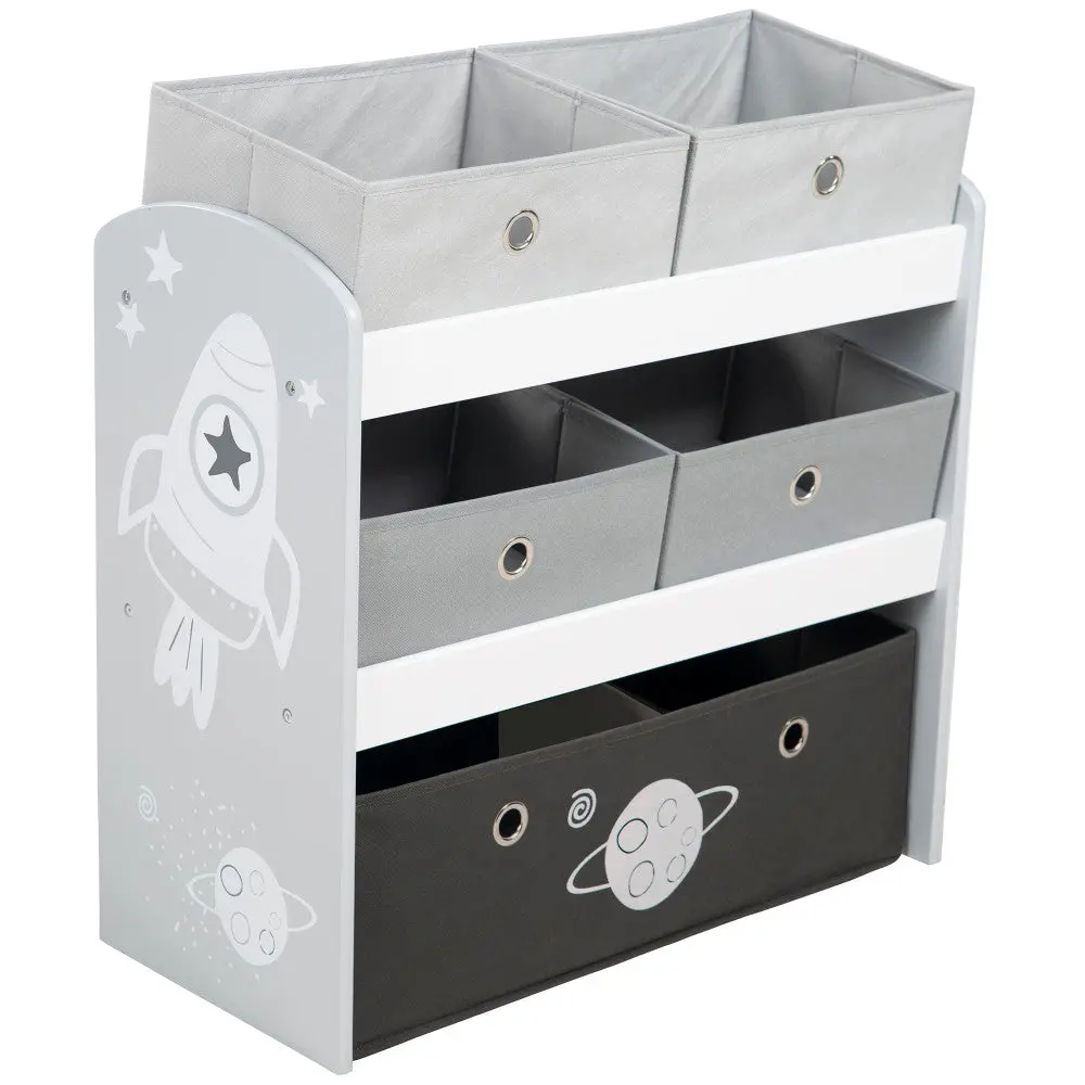 Roba Space Explorer Multi-Bin Toy Organizer - Grey 1