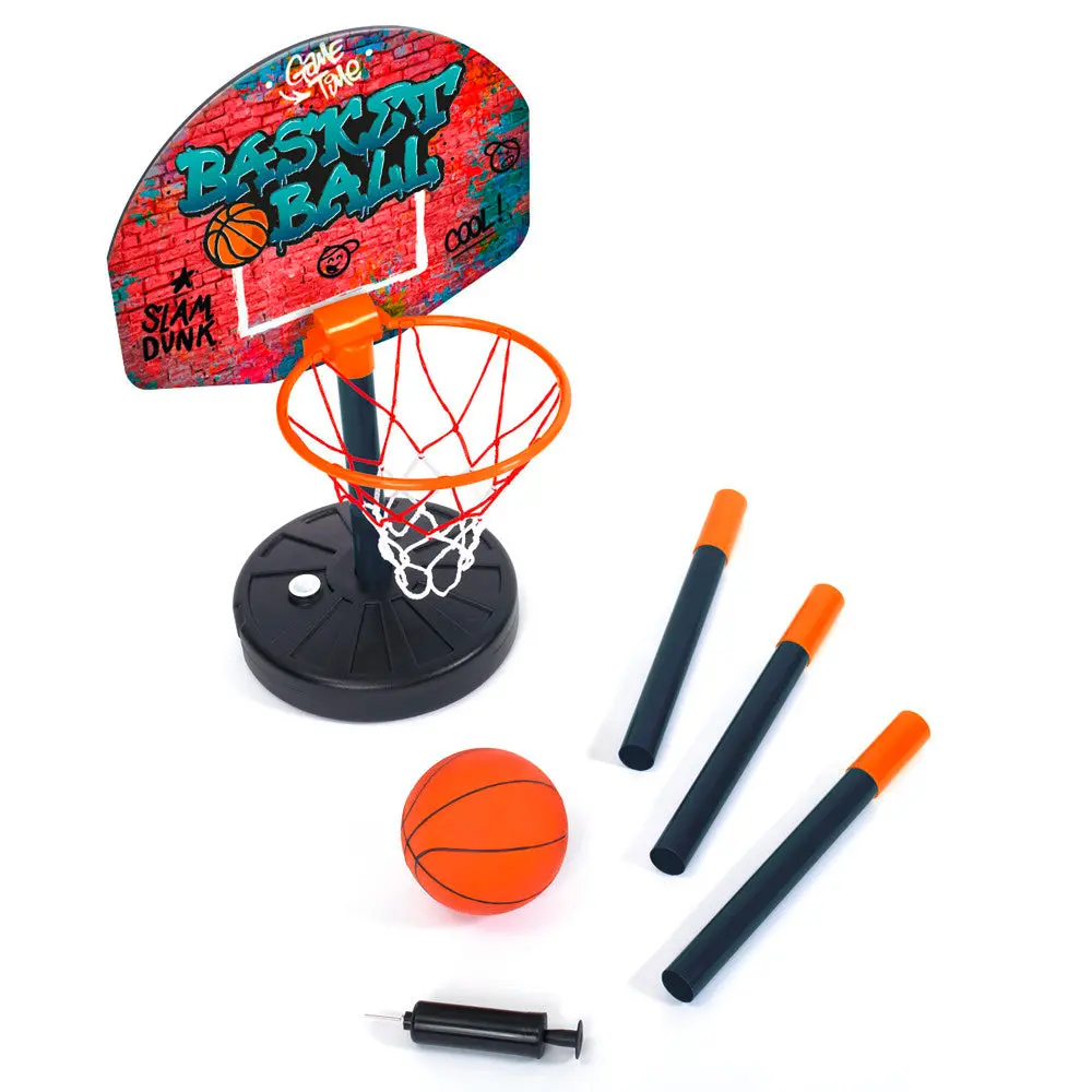 Simba Toys: Slam Dunk Basketball Hoop Play Set - Grow With Me Height-Adjustable Hoops For Ages 3+ 1