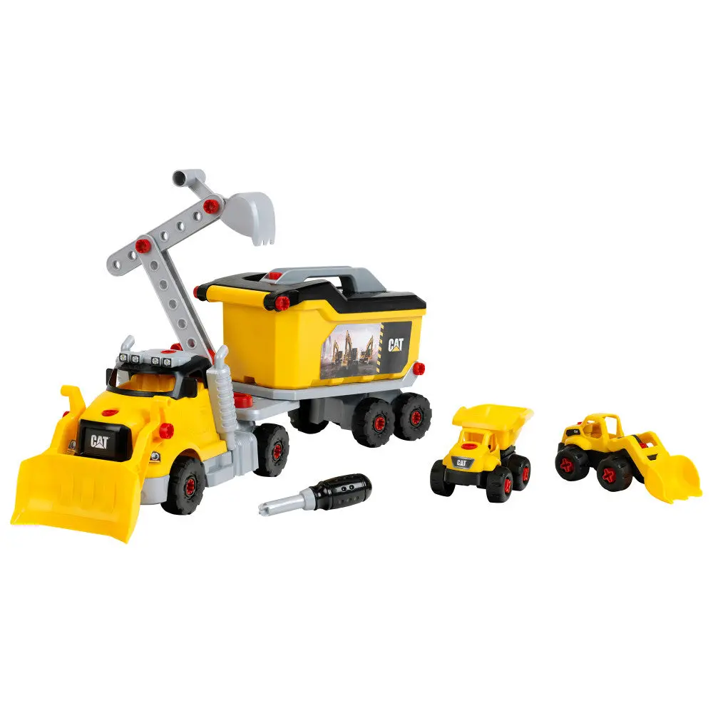 Cat 4-In-1 Screw Truck Construction Toy Set By Theo Klein 1