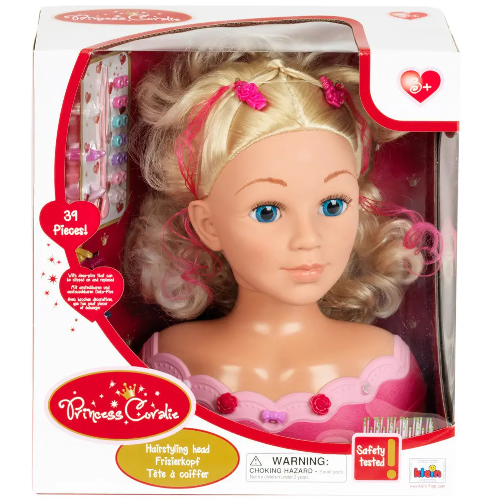 Theo Klein Princess Coralie 11" Hairdressing Head - Little Emma With Styling Accessories 1