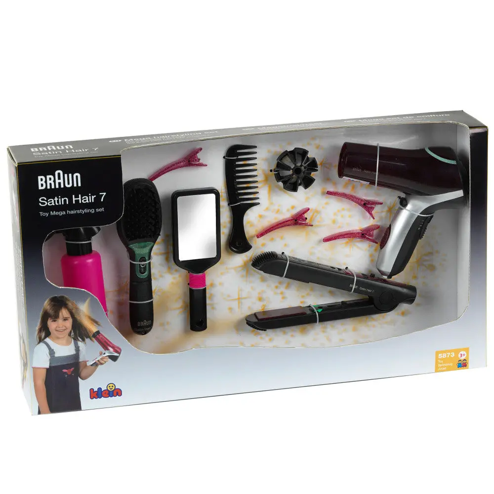 Braun 7-Piece Satin Hair Toy Hairstyling Set For Kids 1