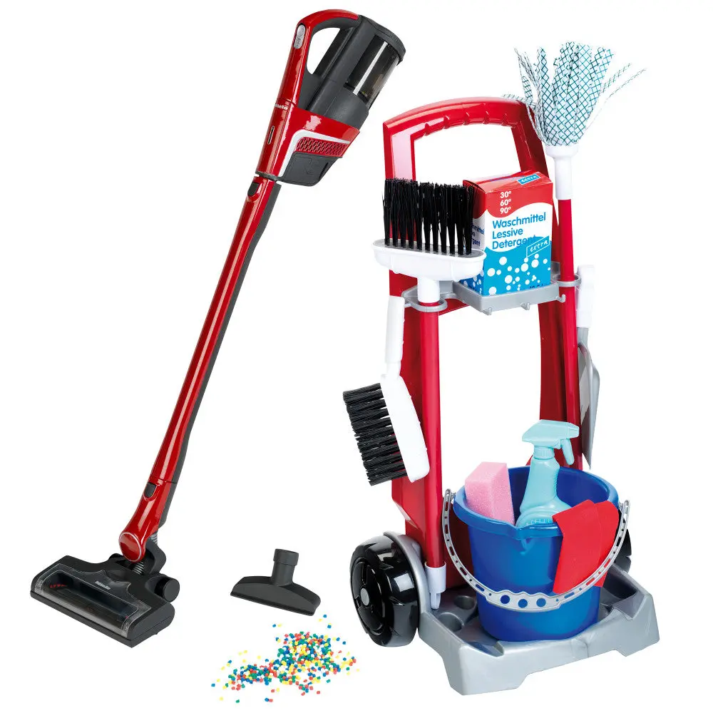 Theo Klein Miele Triflex Vacuum & Cleaning Trolley Playset - Interactive Pretend Play 1