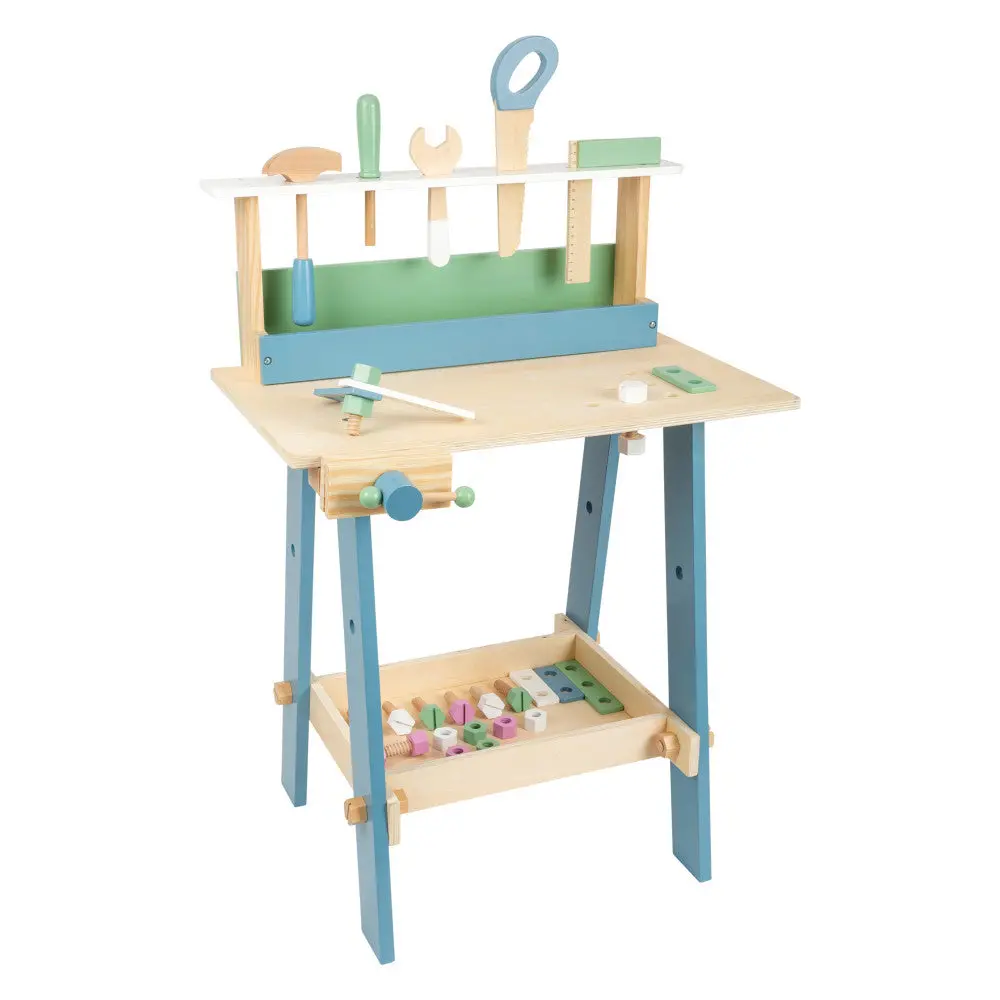 Small Foot Wooden Toys - Premium Nordic Workbench - Gender-Neutral Colors 1
