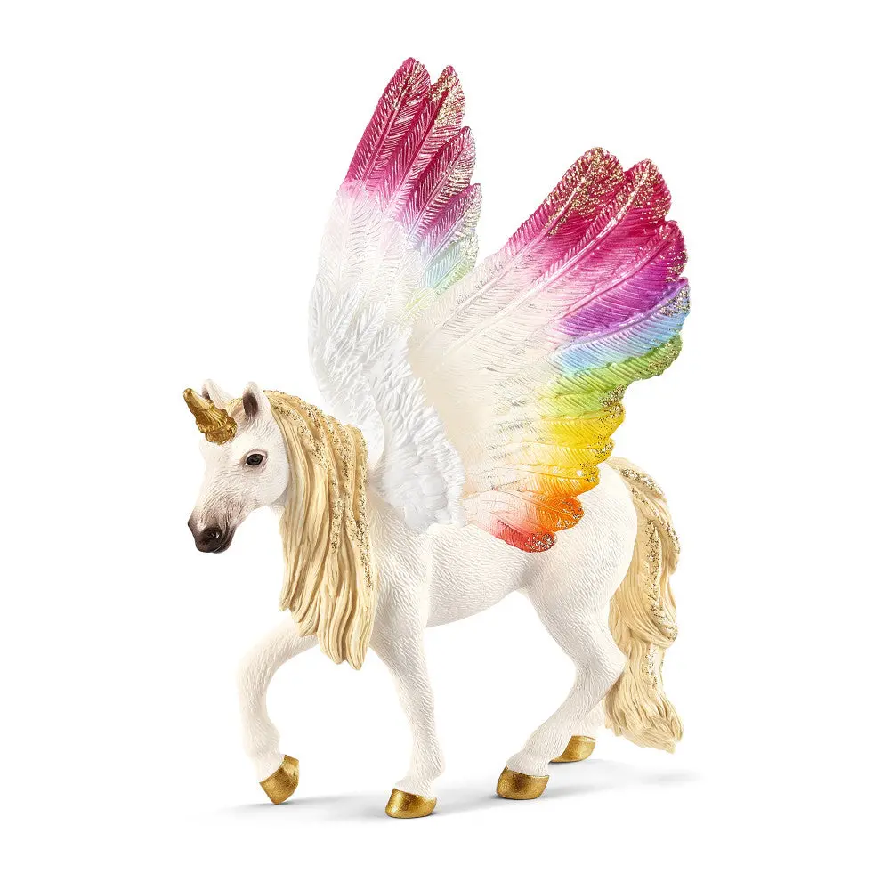 Schleich Bayala 7.1 Inch Winged Rainbow Unicorn - Magical Figurine 1
