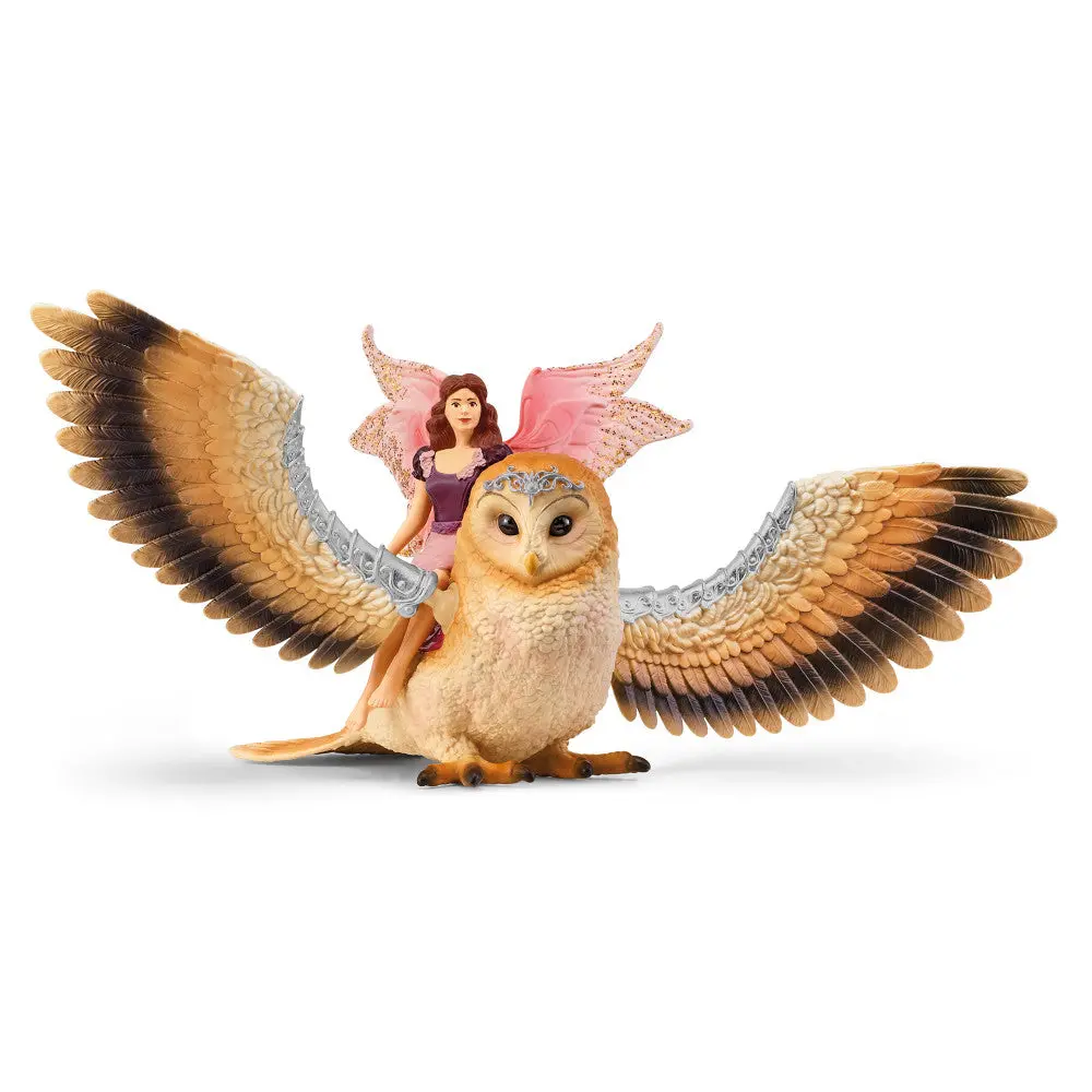 Schleich Bayala Fairy And Glam-Owl Figurine Playset, 2-Piece 1