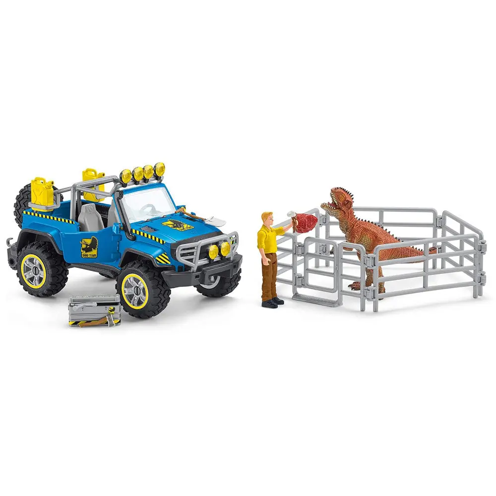Schleich Dinosaurs Off-Road Vehicle With Dino Outpost - 14 Pc Playset 1
