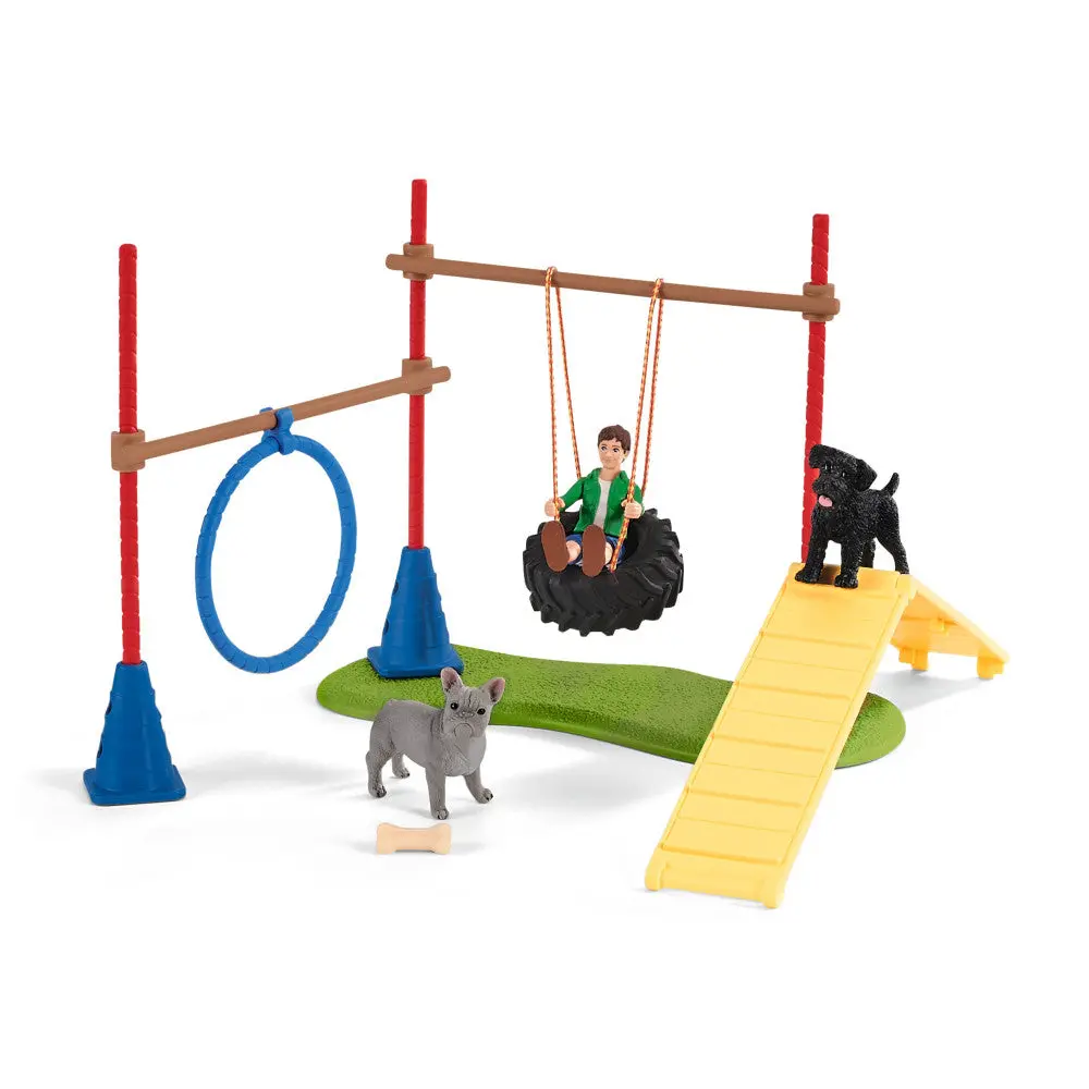 Schleich Farm World Puppy Agility Training - 14 Piece Playset 1