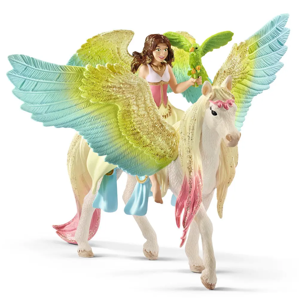 Schleich Bayala Fairy Surah With Glitter Pegasus 3-Piece Figurine Set 1