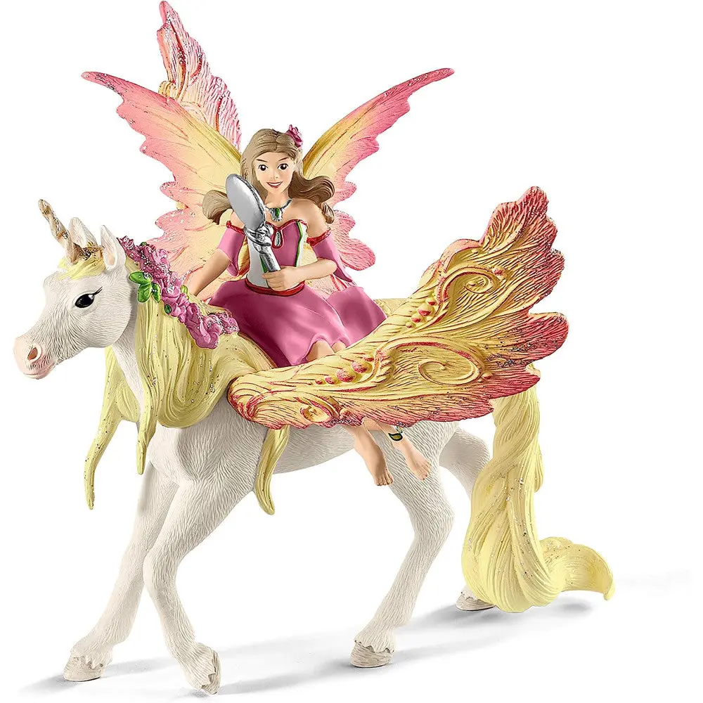 Schleich Bayala Fairy Feya With Pegasus Unicorn 3-Piece Figurine Set 1